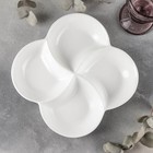 Менажница фарфоровая 4 ячейки Wilmax, 22×22 см, цвет белый - Фото 2