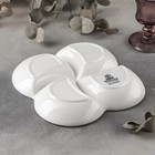 Менажница фарфоровая 4 ячейки Wilmax, 22×22 см, цвет белый - Фото 3