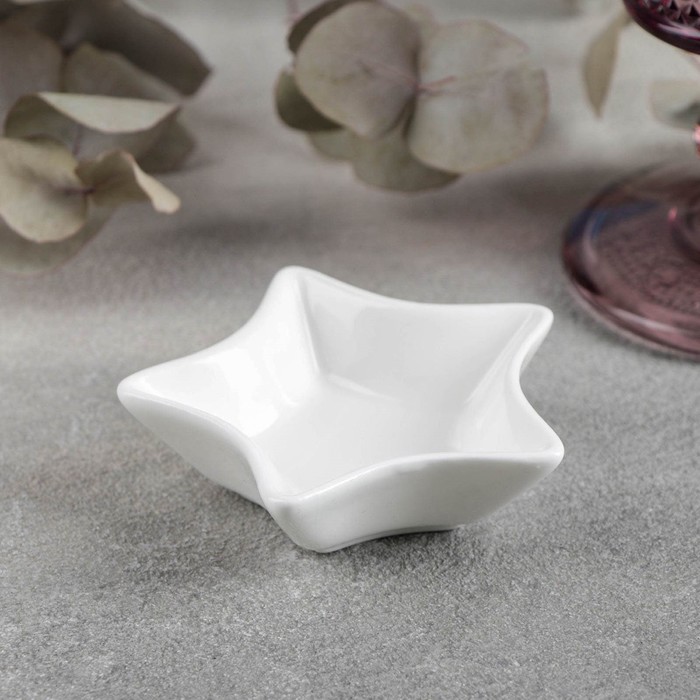 Блюдо фарфоровое Wilmax, 40 мл, d=8 см, белое - Фото 1