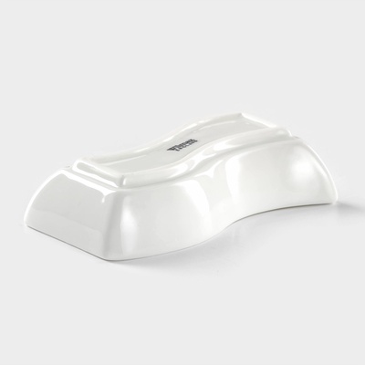 Блюдо фарфоровое Wilmax, 9.5×5.5 см, цвет белый