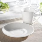 Кофейная пара Wilmax, кружка 110 мл, блюдце d=13.2 см, фарфор, белая - Фото 2