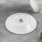 Чайная пара Wilmax, 2 предмета: чашка 170 мл, блюдце d=12.7 см, фарфор, белая - Фото 3