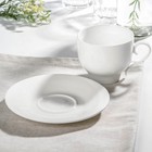 Чайная пара фарфоровая Wilmax, 2 предмета: чашка 330 мл, блюдце d=15,6 см, цвет белый - Фото 2