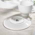 Чайная пара фарфоровая Wilmax, 2 предмета: чашка 330 мл, блюдце d=15,6 см, цвет белый - Фото 3