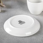 Кофейная пара фарфоровая, кружка 75 мл, блюдце - фото 25572493