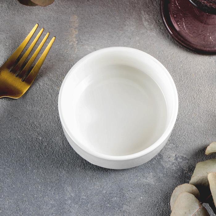 Салатник фарфоровый Wilmax, d=8,5 см, цвет белый - фото 1908309125