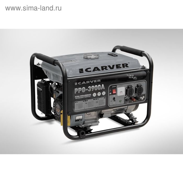 Генератор CARVER PPG- 3900А, бенз., 2.9/3.2кВт, 220В, бак 15л - Фото 1