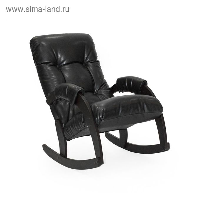 Кресло-качалка Модель 67 Венге/Вегас Блек Черный - Фото 1