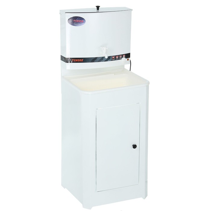 Умывальник TUNDRA, с ЭВН, пластиковая мойка, 1250 Вт, 17 л, белый - Фото 1
