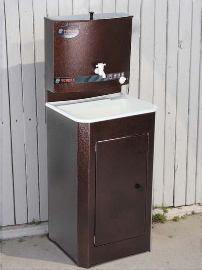 Умывальник TUNDRA, с ЭВН, пластиковая мойка, 1250 Вт, 17 л, цвет медь