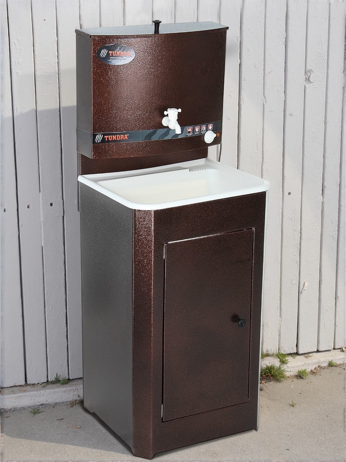 Умывальник TUNDRA, с ЭВН, пластиковая мойка, 1250 Вт, 17 л, цвет медь - Фото 1