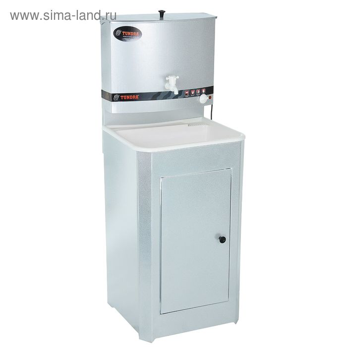 Умывальник TUNDRA, с ЭВН, пластиковая мойка, 1250 Вт, 17 л, белое золото - Фото 1