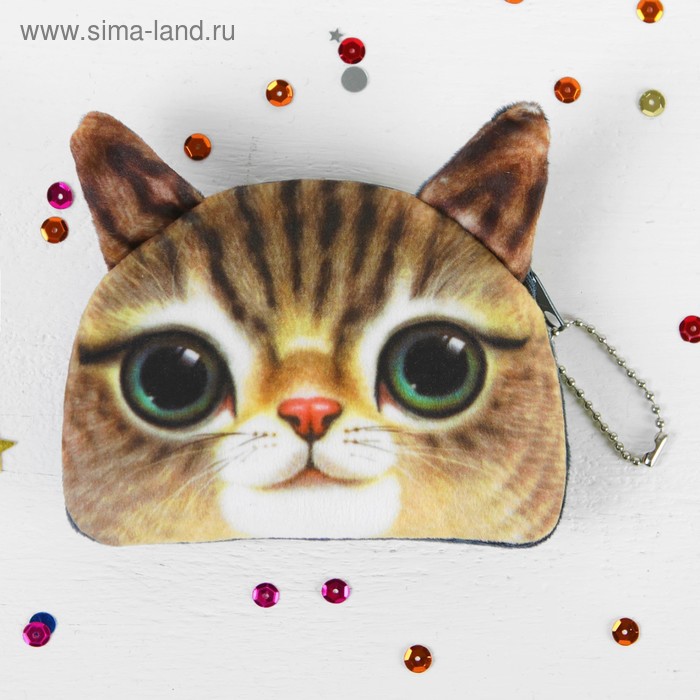 Мягкий кошелёк «Полосатый котик» - Фото 1