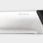 Набор ножей кухонных на подставке Доляна, 6 предметов: ножи 8 см, 11 см, 13 см, 19 см, 20 см, ножницы, цвет чёрный - Фото 6