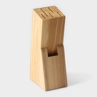 Набор ножей кухонных на подставке Доляна, 6 предметов: ножи 8 см, 11 см, 13 см, 19 см, 20 см, ножницы, чёрный - Фото 11