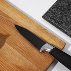 Нож кухонный с антиналипающим покрытием Доляна «Супер-блэк», лезвие 8.5 см, чёрный - Фото 2