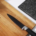 Нож кухонный с антиналипающим покрытием Доляна «Супер-блэк», лезвие 13 см, цвет чёрный - фото 4570333