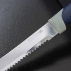 Нож для мяса Доляна «Страйп», зубчатое лезвие 11,5 см, цвет синий - Фото 5