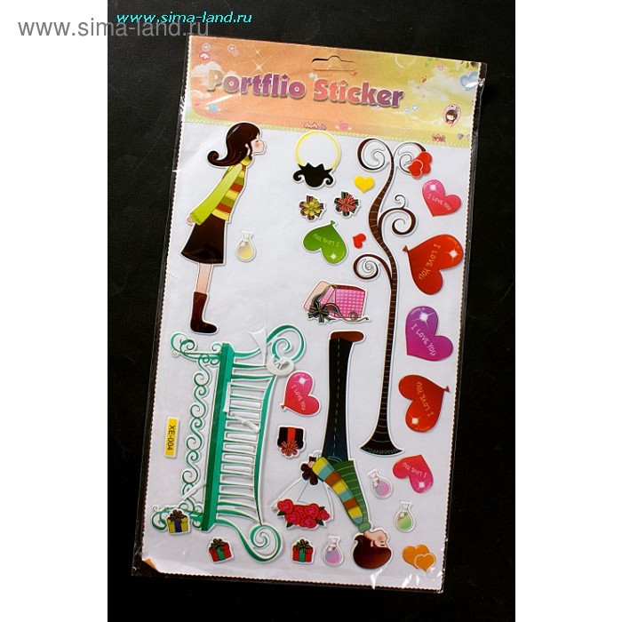 наклейка пластик 36*20 см влюблённость 2 вида - Фото 1