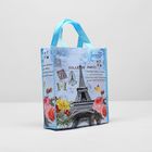 Сумка хозяйственная "Города", 1 отдел, цвет голубой - Фото 1