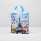 Сумка хозяйственная "Города", 1 отдел, цвет голубой - Фото 3