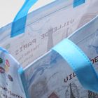 Сумка хозяйственная "Города", 1 отдел, цвет голубой - Фото 5