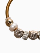 Браслет жемчуг «Марджери» сова, цвет белый в золоте, d=6.5 см - Фото 3