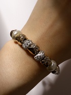 Браслет жемчуг «Марджери» сова, цвет белый в серебре, d=6.5 см - Фото 2