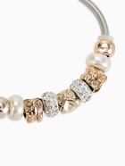 Браслет с шармами «Ассорти. Жемчуг и Сова», d=6.5 см, белый в серебре - Фото 3