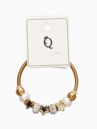 Браслет с шармами «Марджери», жемчуг, звёзды, белый в золоте, d=6.5 см - Фото 4