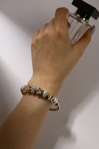 Браслет с шармами «Марджери», жемчуг, звёзды, белый в серебре, d=6.5 см - Фото 2