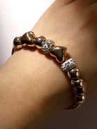 Браслет с шармами «Марджери», зтразы, сердце, белый в золоте, d=6.5 см - Фото 2