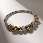 Браслет с шармами «Марджери», стразы, сердце, белый в серебре, d=6.5 см - Фото 2