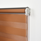 Штора рулонная «День-Ночь», 120×180 см (с учётом креплений 3,5 см), цвет коричневый - фото 24105483