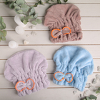 Чалма для сушки волос Доляна, микрофибра, цвет МИКС - Фото 3