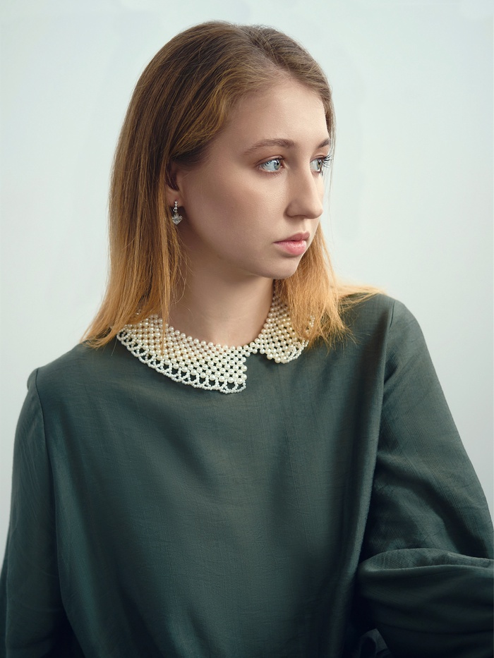 Колье «Жемчужное ассорти» воротничок ажур, шар №2,4,6, белое, L= 36 см - Фото 1