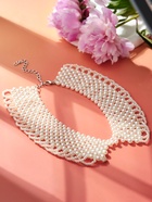 Колье «Жемчужное ассорти» воротничок ажур, шар №2,4,6, белое, L= 36 см - Фото 5