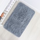 Коврик для ванной прямоугольный Доляна «Пушистик», 50×80 см, цвет серый - Фото 4