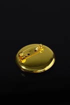 Основа для броши с круглым основанием СМ-367, (набор 5 шт.) 35 мм, цвет золото - Фото 5