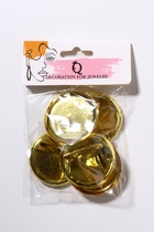 Основа для броши с круглым основанием СМ-367, (набор 5 шт.) 35 мм, цвет золото - Фото 3