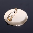 Основа для броши с круглым основанием СМ-367, (набор 5 шт.) 35 мм, цвет золото - Фото 8