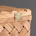 Чемоданы плетёные, 2 шт , с натуральным декором, 34.5 х 25 х 16 - 29 х 20 х 13.5 см - фото 26008075