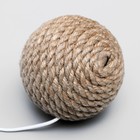Когтеточка-шар из джута, с мышкой, 8 см - Фото 3