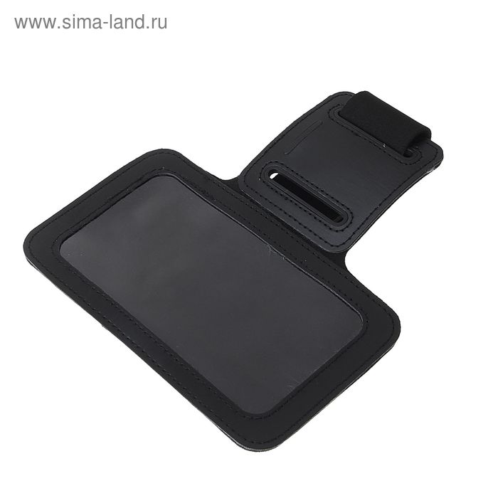 Чехол для сотового телефона на руку LuazON, 14x7.5 см, выход для наушников, черный - Фото 1