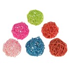 Набор из 2 плетеных шариков из лозы без бубенчиков, 5 см, микс цветов - Фото 1