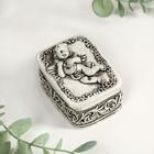 Шкатулка полистоун "Ангел-музыкант" МИКС 4х7х5,4 см - Фото 1