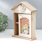 Ключница настенная «Фиалки в горшочке», панно, дерево, 4 крючка, 26.5×19×6 см - Фото 2