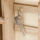 Ключница настенная «Фиалки в горшочке», панно, дерево, 4 крючка, 26.5×19×6 см - Фото 4