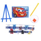 Алмазная мозаика с частичным заполнением на подставке для детей «Гонщик», 10×15 см - Фото 3