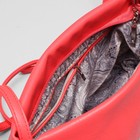 Сумка женская на молнии, 1 отдел, наружный карман, длинный ремень, цвет красный - Фото 5